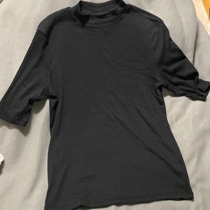 Ribbed high neck shirt